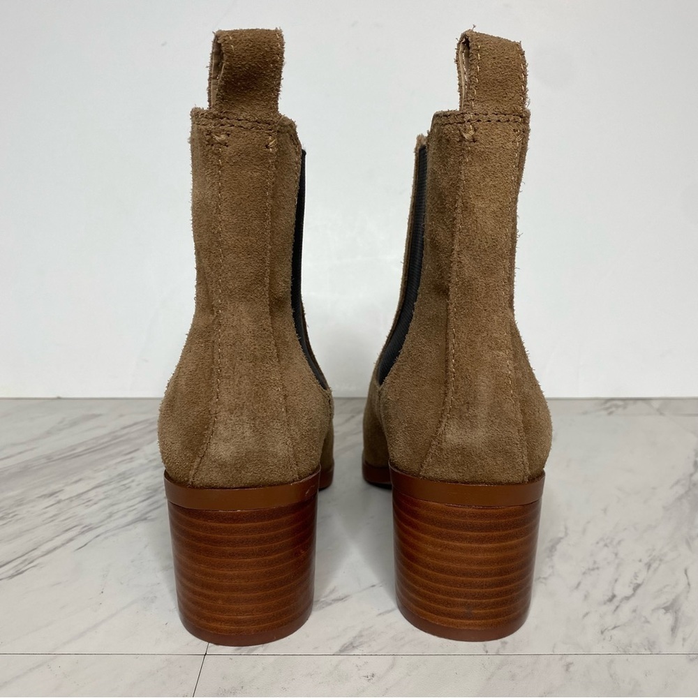 Steve Madden Rhiannon Cognac Suede Chelsea Bootie 7M - Picture 3 of 14